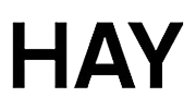 Надпись "HAY" крупным шрифтом на нейтральном фоне.